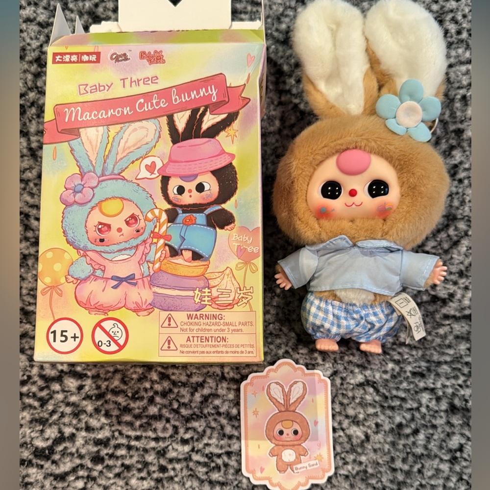 Baby three Macaron Cute Bunny- Bunny Sand